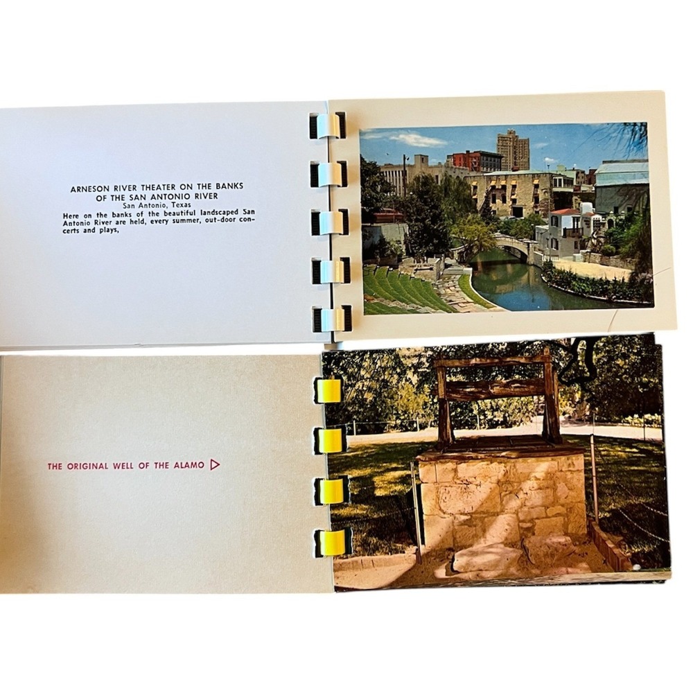 Vintage Souvenir Postcard Booklet Lot 8pc San Antonio Alamo Carlsbad Caverns - Picture 2 of 6